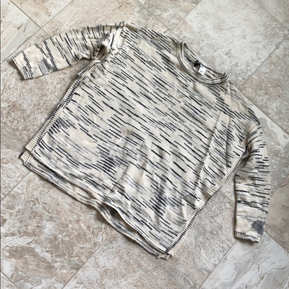 Multi Color Drop Shoulder Sweater